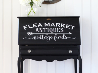 Secretary Desk Makeover with Stencil