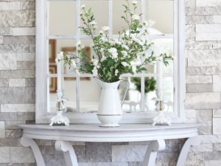 Whitewashed Bombay Table