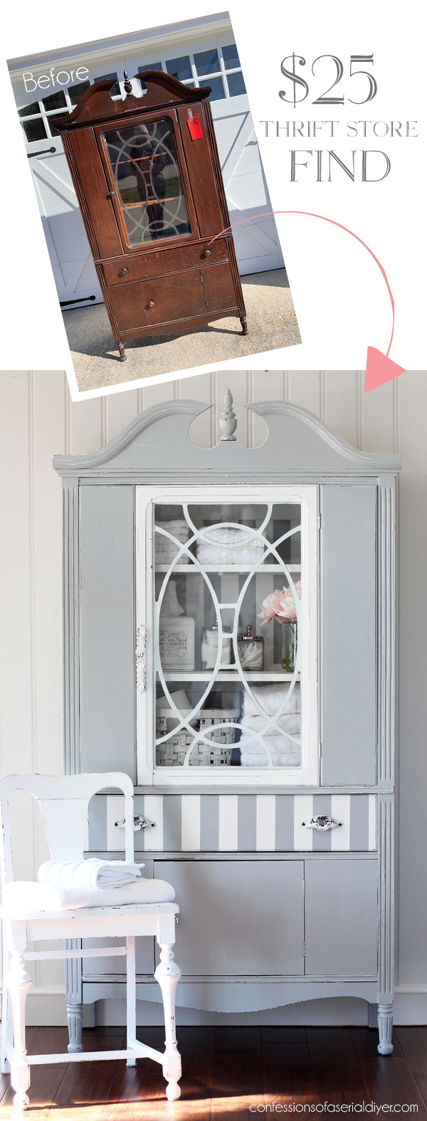 Painted China cabinet