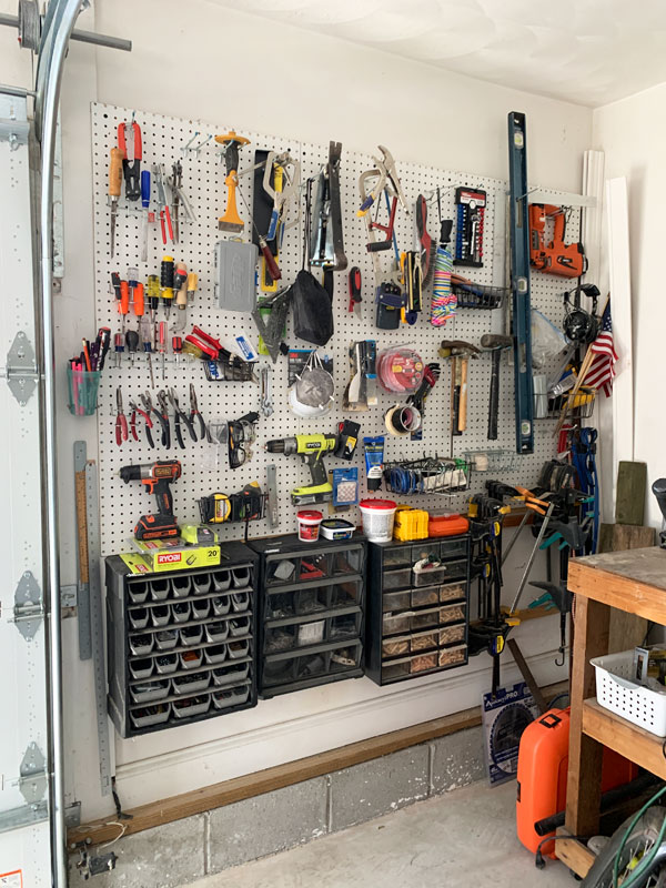 Pegboard for tools