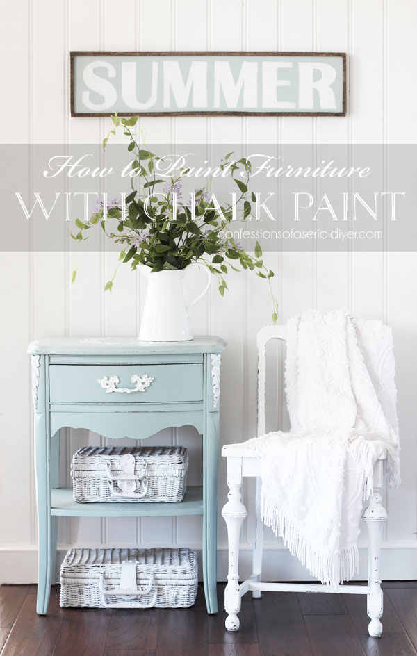 How to Paint Furniture with chalk paint.