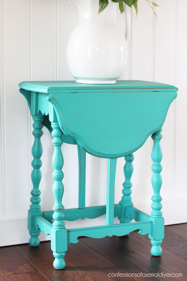 Turquoise Painted Table
