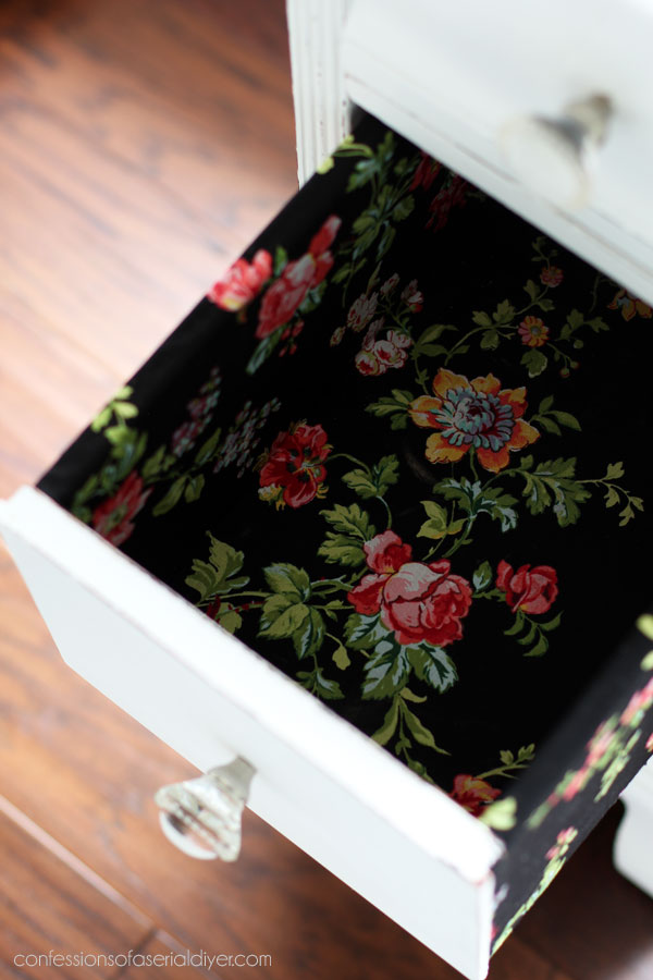 How to cover a drawer in fabric