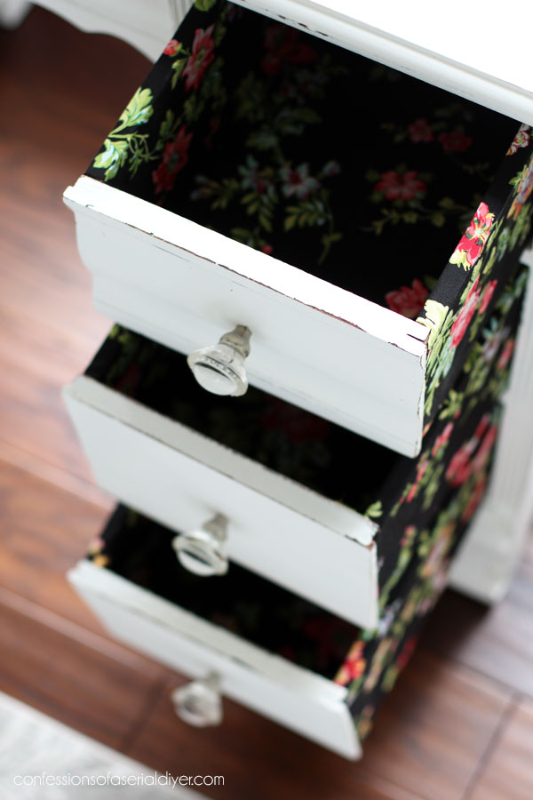 Covering drawers in fabric