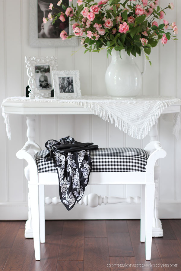 Dressing table bench makeover