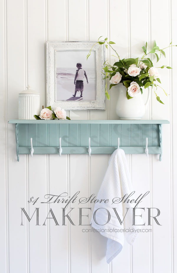 Home Interiors Shelf Makeover with bead board