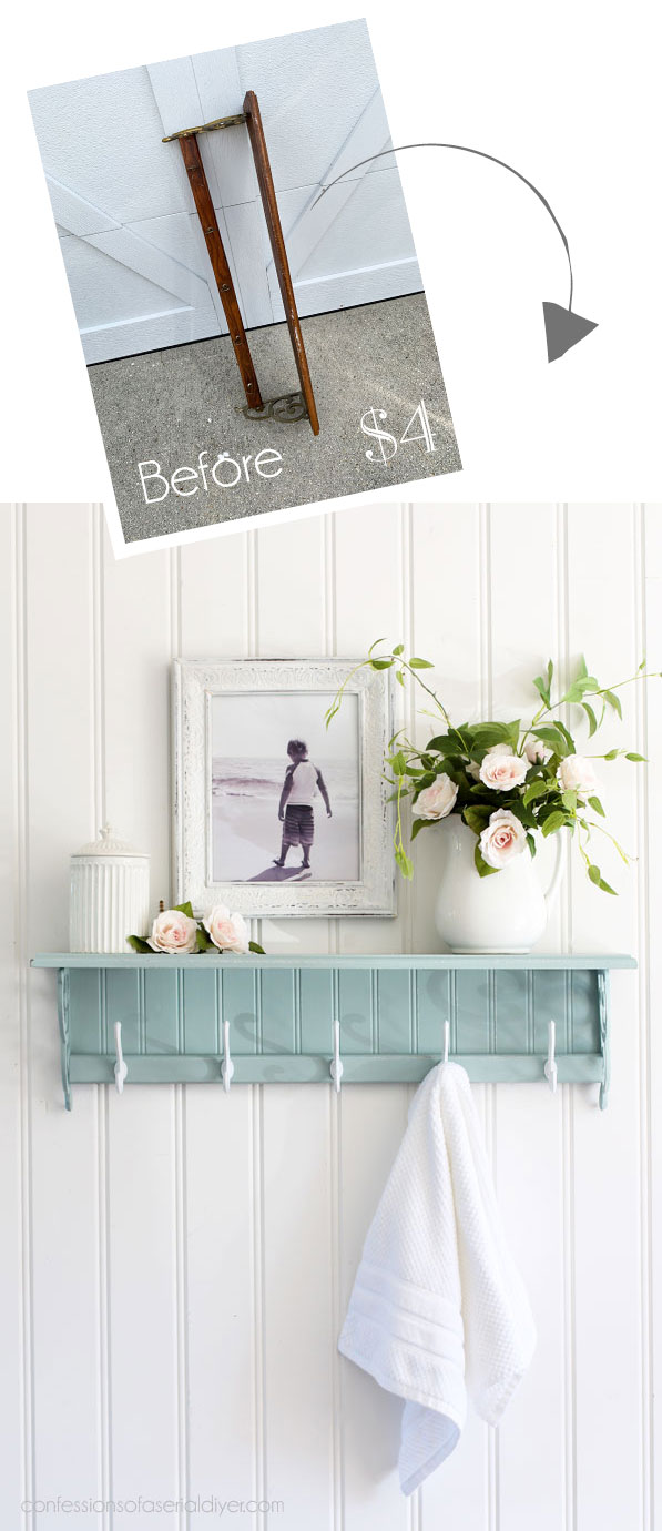 Home Interiors Shelf Makeover with bead board