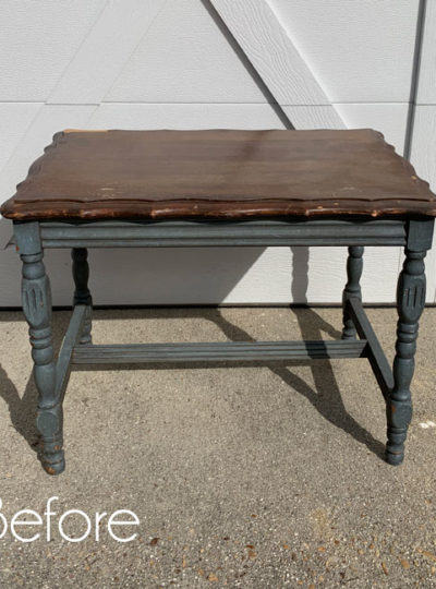 Table Makeover with Transfer and Wax