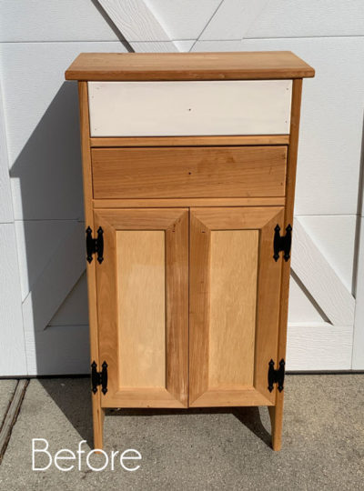 Unfinished Wood Cabinet Makeover