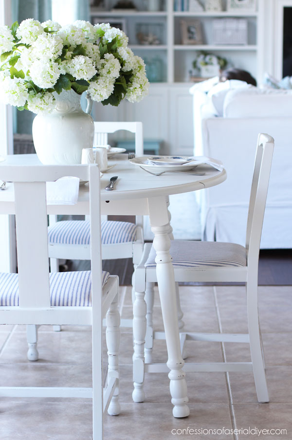 How to Chalk Paint a Table and Chairs