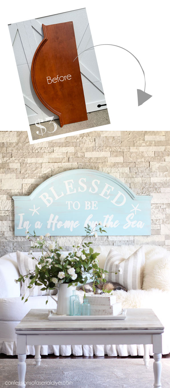 How to make a sign from a Headboard