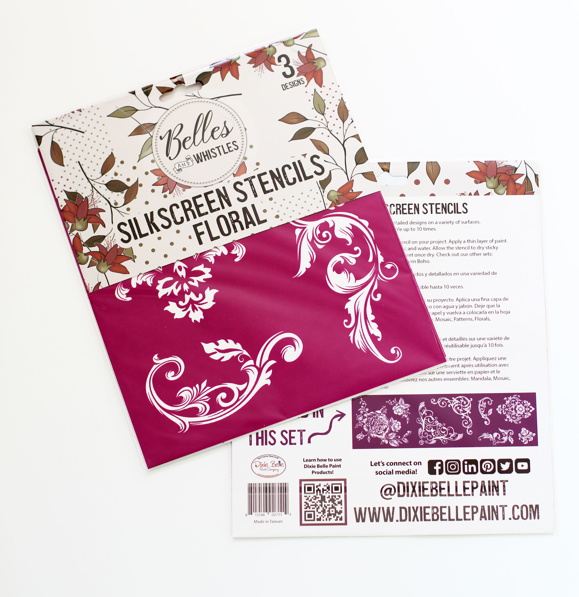 Roses - Silkscreen Stencil - Dixie Belle Paint Company
