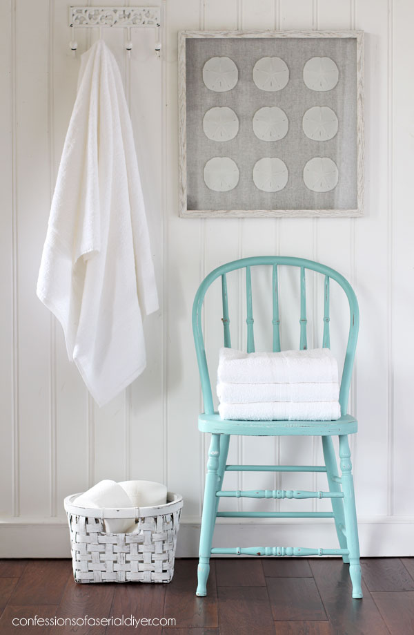 Aqua painted chair