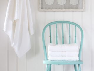 Aqua chalk painted chair