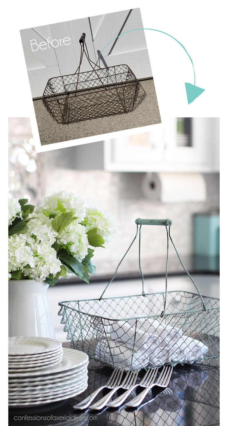 Painted Wire Basket