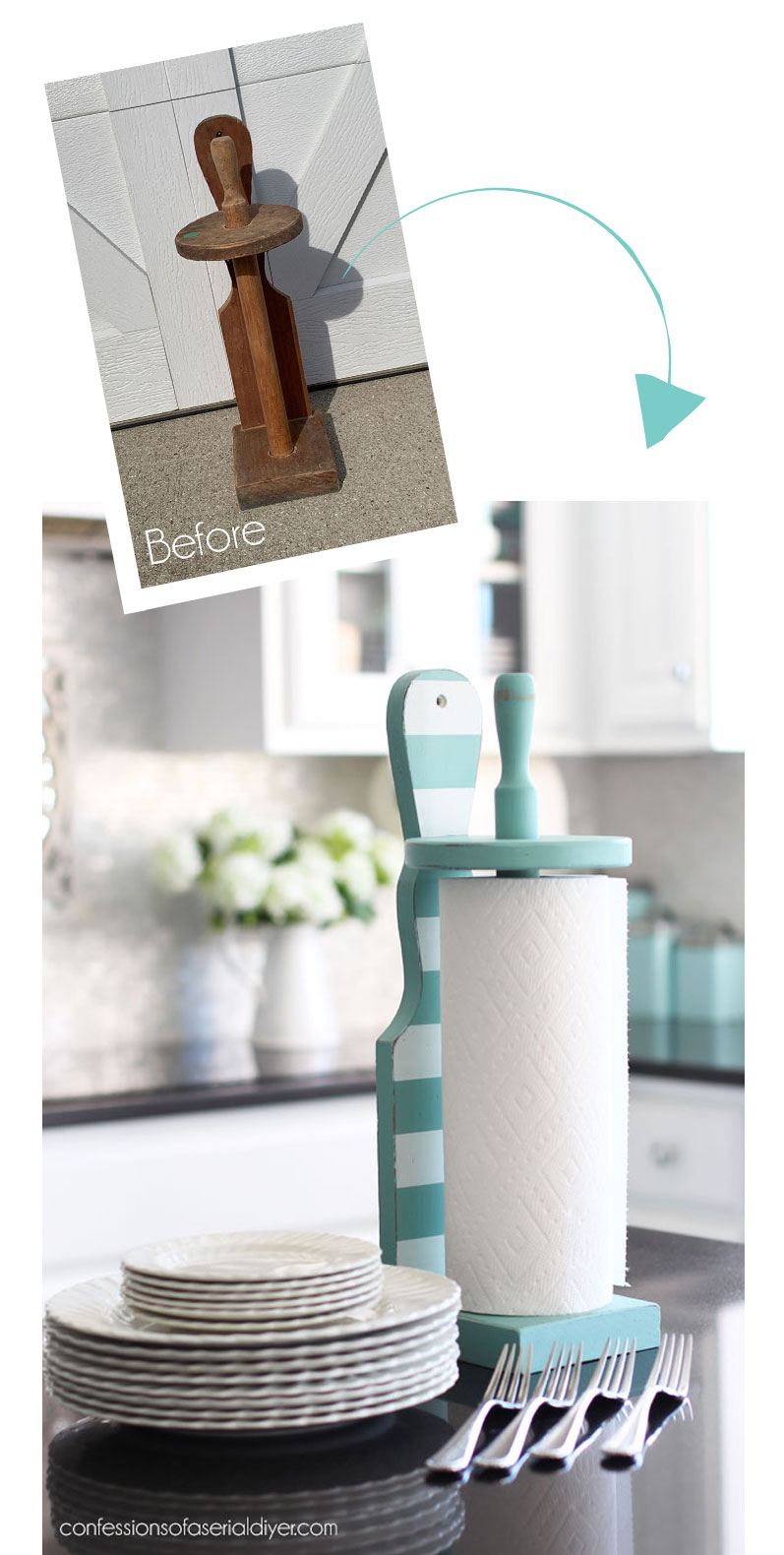 Painted Paper Towel Holder