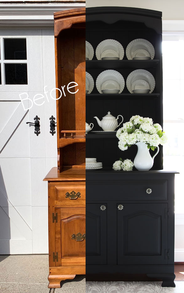 Black Painted Hutch