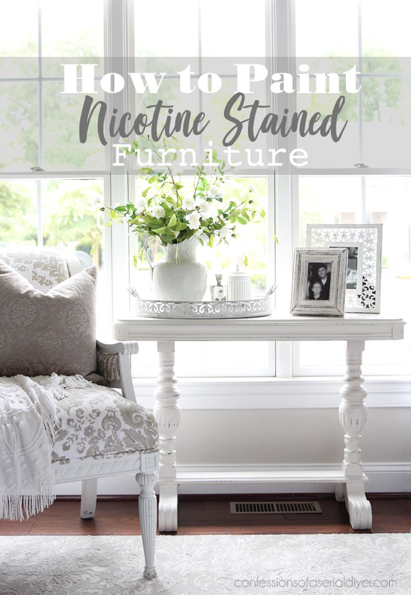 How to Paint a Nicotine Stained Table