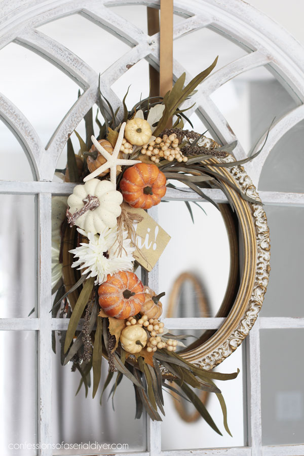 DIY Fall Frame Wreath