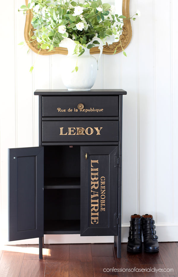 Black painted cabinet