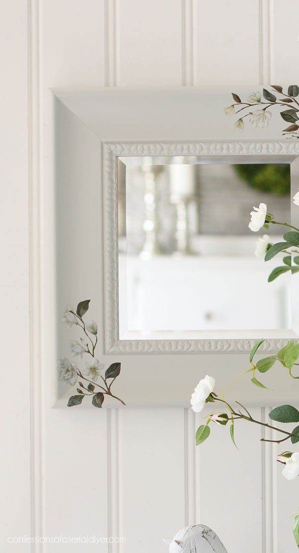 Mirror with Magnolia Transfer