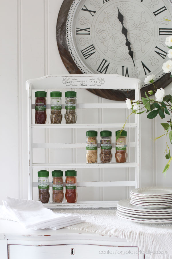 Painted spice rack