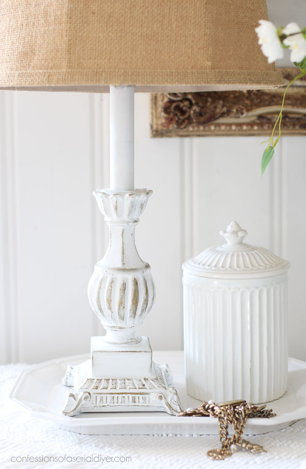 white painted lamp