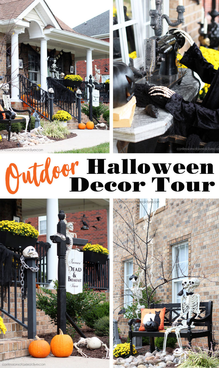 Outdoor Halloween Decor Tour | Confessions of a Serial Do-it-Yourselfer