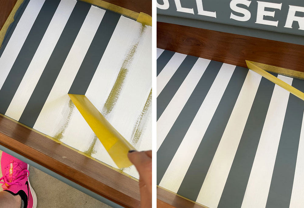Add stripes to the insides of drawers