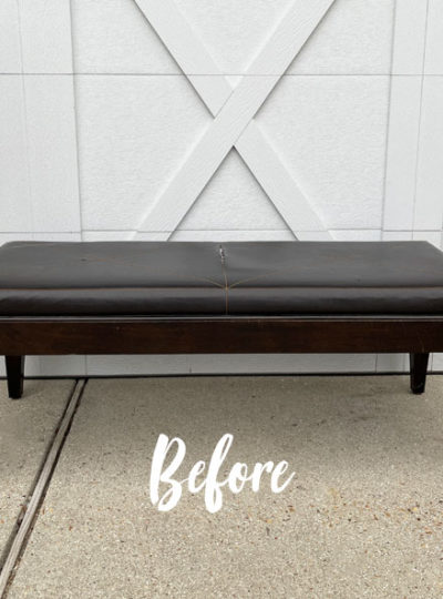 Stenciled Bench Makeover