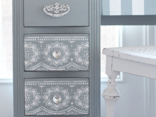 Stenciled desk
