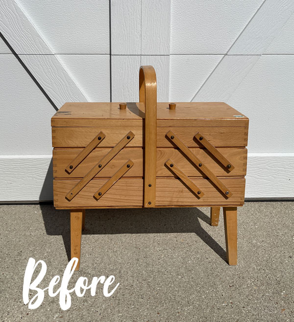 Vintage Wooden Sewing Box Makeover  Confessions of a Serial  Do-it-Yourselfer