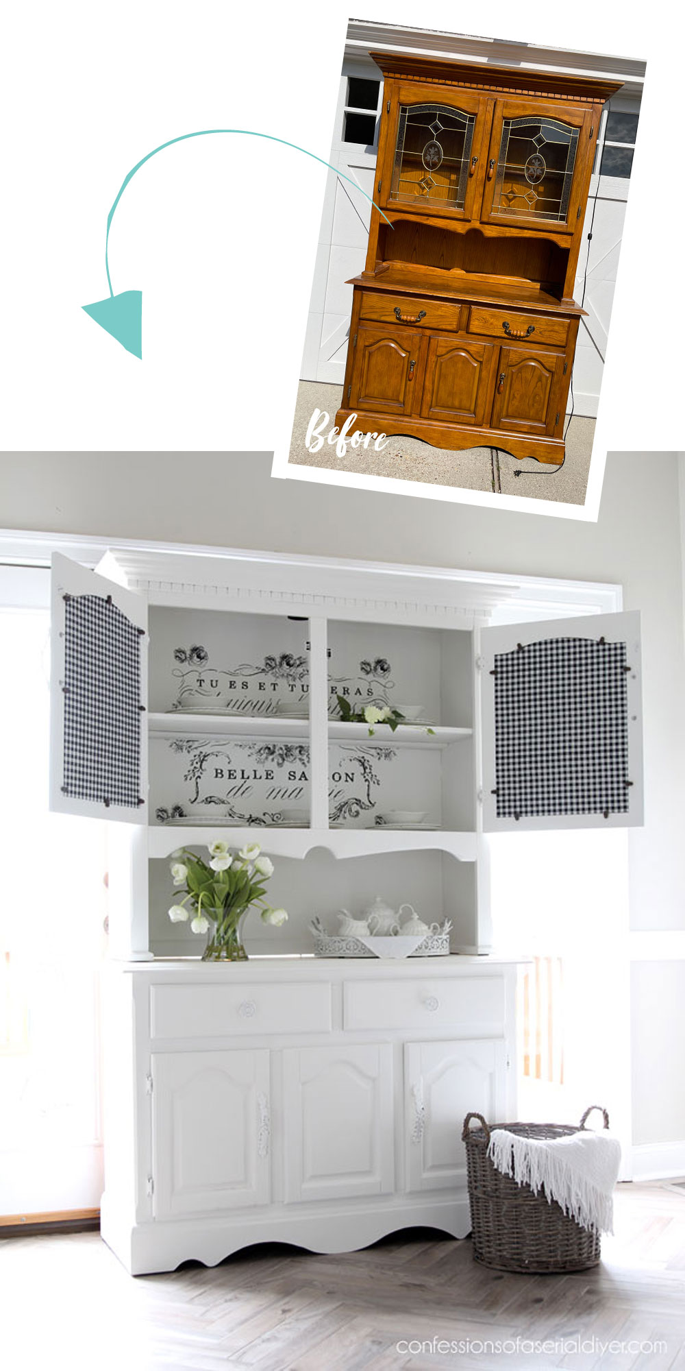 White Painted hutch