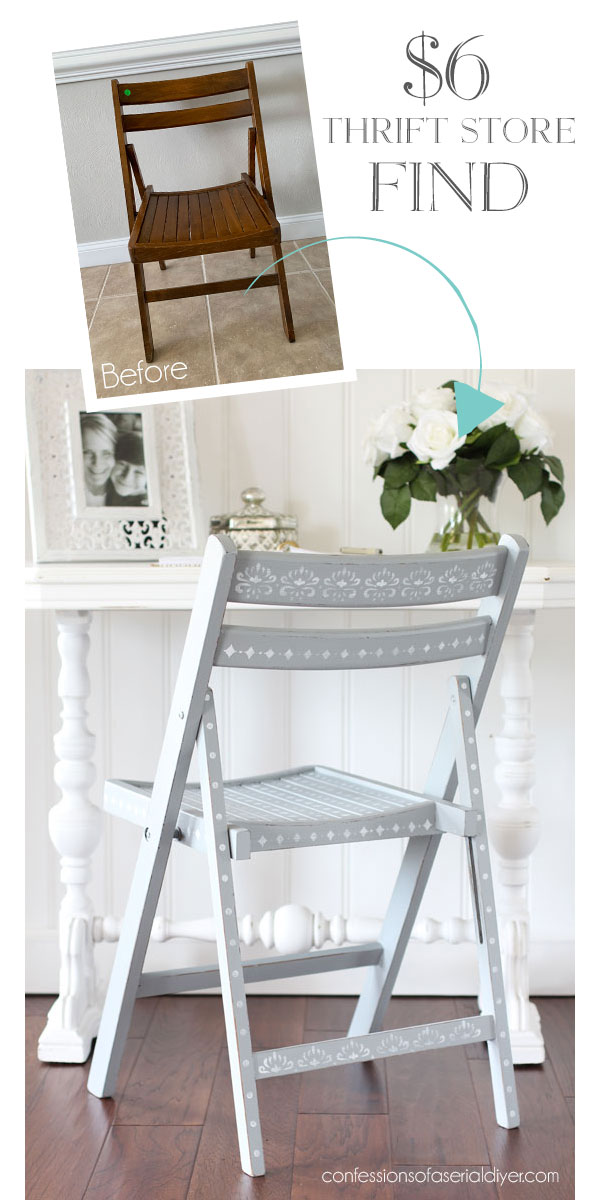 Stenciled Gray Chair