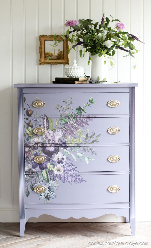 Purple Painted Dresser