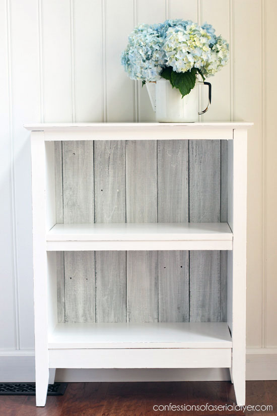 update a bookcase with fence pickets