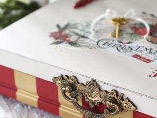 Turn a Flatware Box into  Christmas Card storage