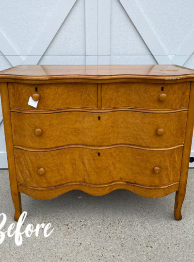 Serpentine Dresser with French Transfer