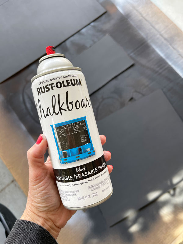 Rustoleum chalkboard spray paint