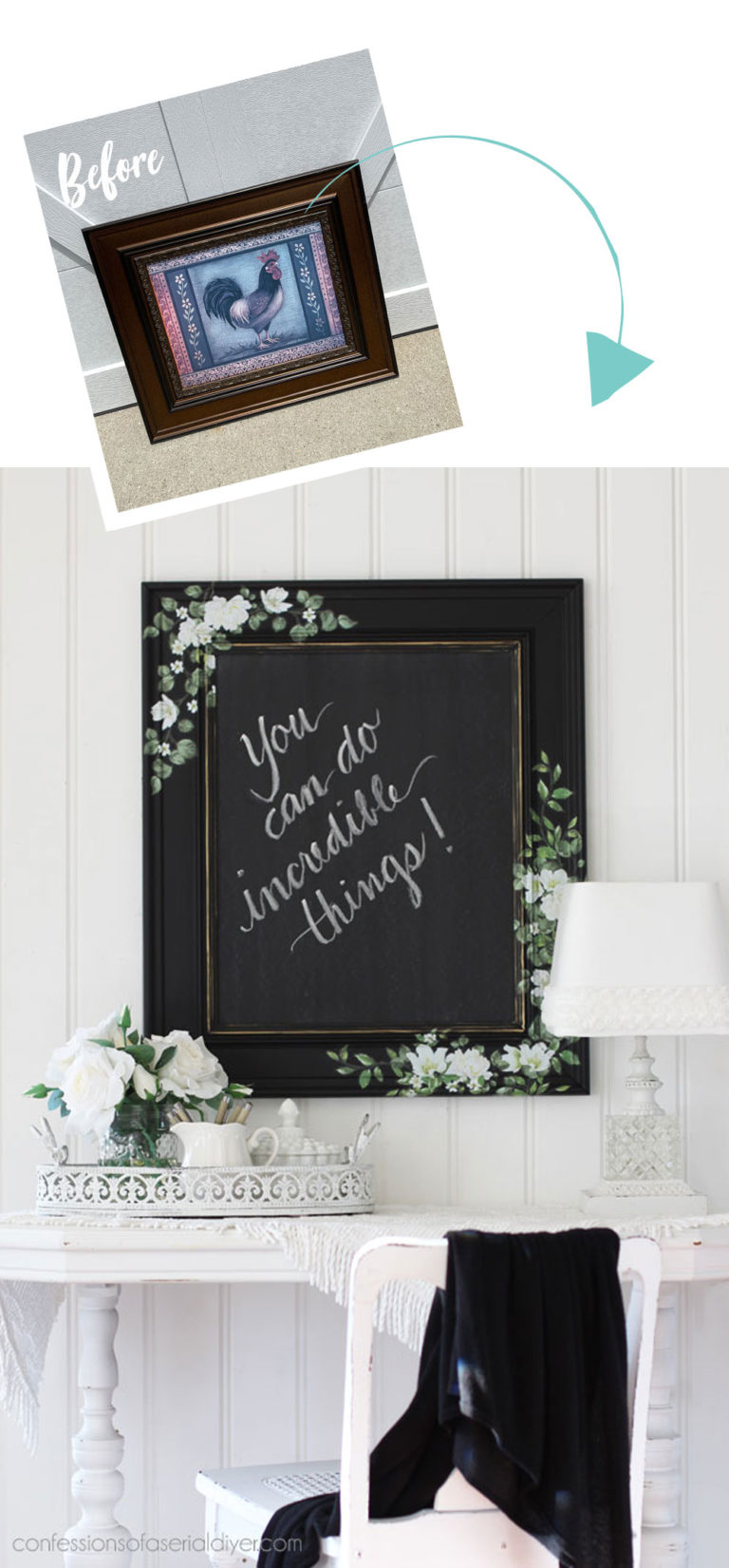 Serial Calbord Picture Turned Chalkboard | Confessions of a Serial Do-it-Yourselfer