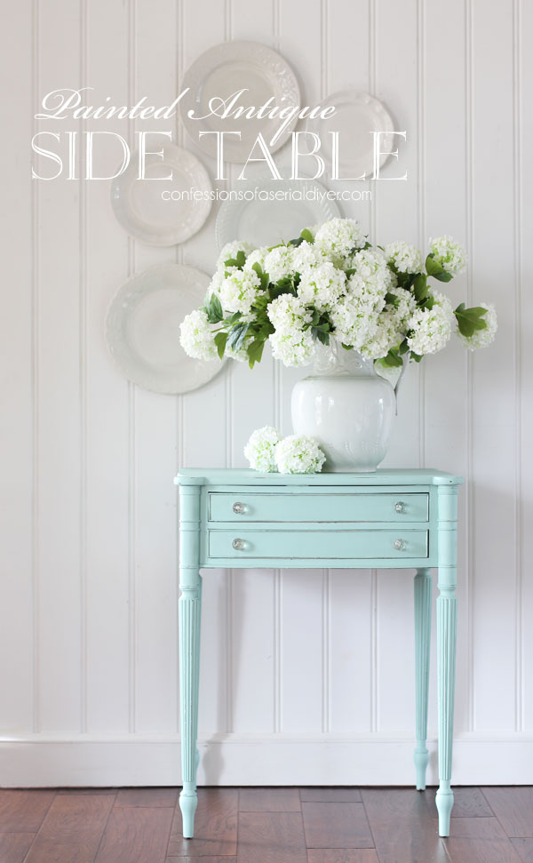 painted antique side table
