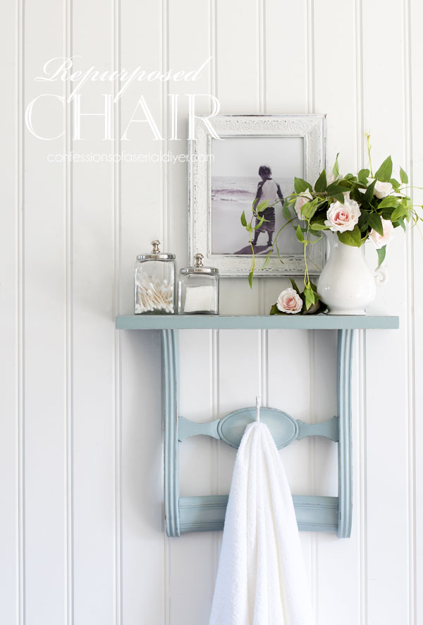 Turn a chair into a shelf