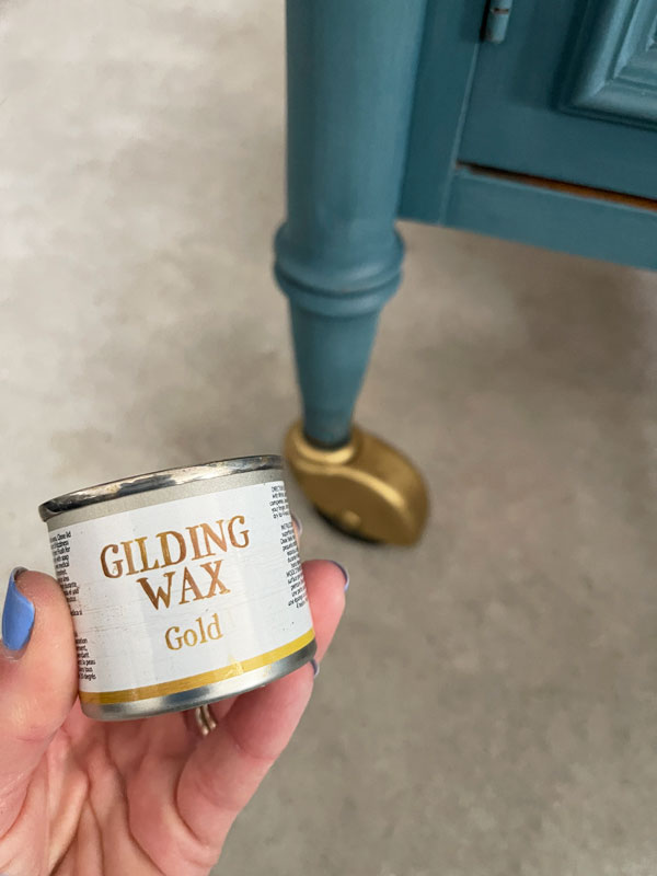 Gold Gilding Wax on wheels