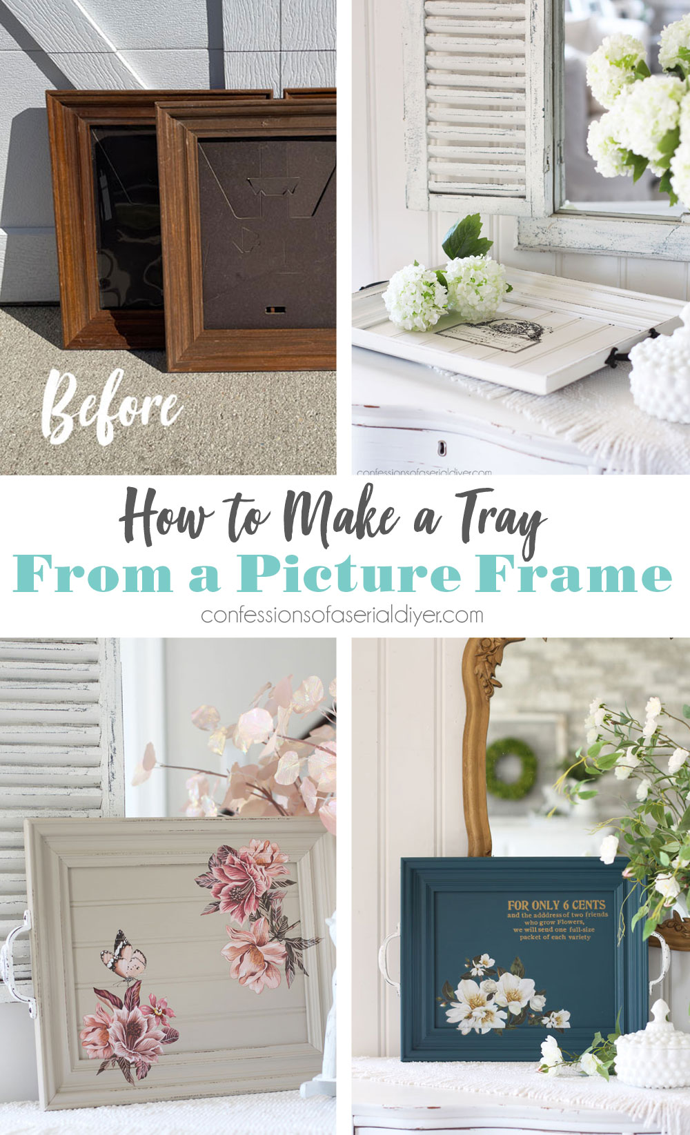 How to make a tray from a picture frame