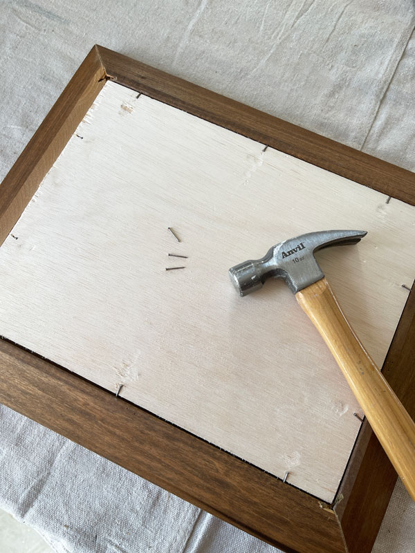 How to make a tray from a picture frame