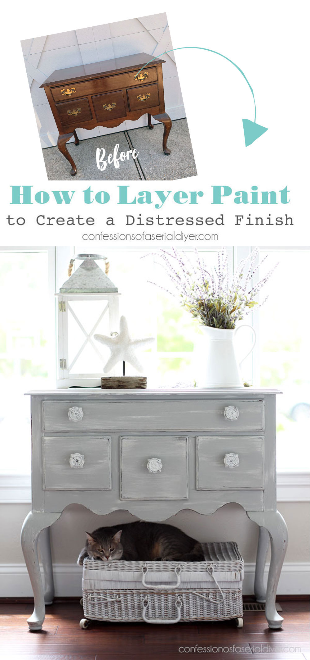 How to Layer paint for a distressed finish