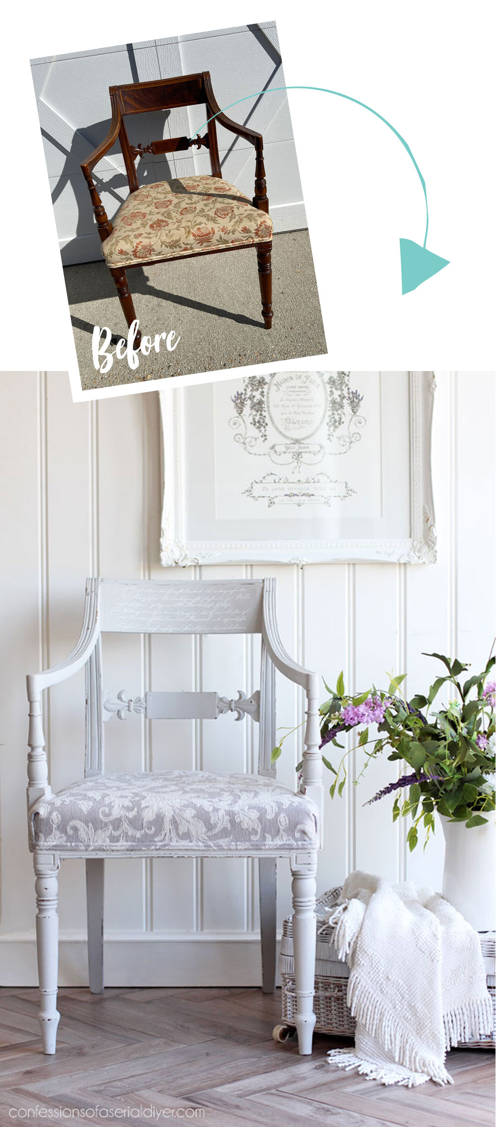 Petite Antique Dining Chair Makeover