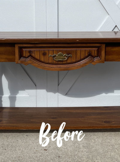 80's Sofa Table Makeover