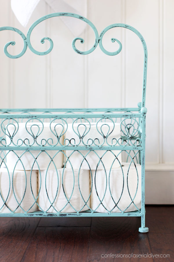 turquoise magazine rack