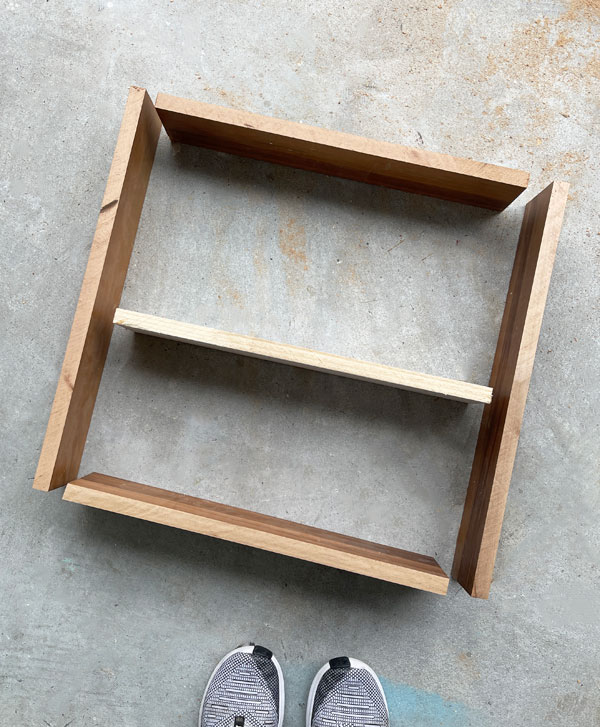 Turn a frame into a shelf